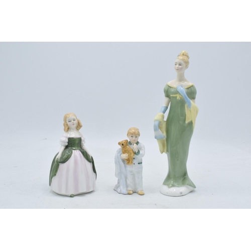 97 - Royal Doulton figures to include Lorna HN2311 (second), Penny HN2338 and Sleepyhead HN3761 (3). In g... 