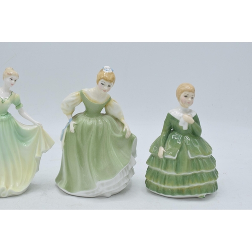 98 - A collection of Royal Doulton figures to include Fair Maiden HN2211, Belle HN2340, Penny HN2338 and ... 