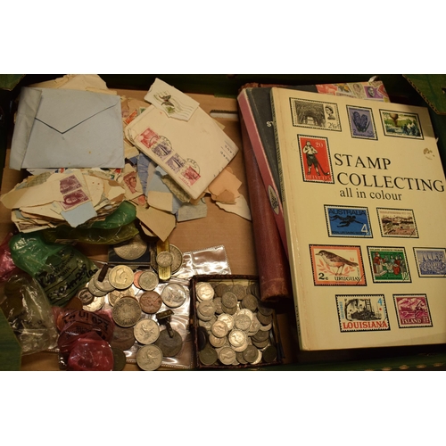 378 - A mixed collection of stamp albums, loose stamps and collecting books to include UK and internationa... 