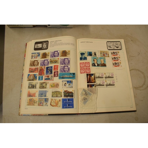 378 - A mixed collection of stamp albums, loose stamps and collecting books to include UK and internationa... 