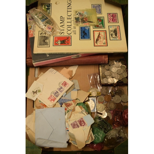 378 - A mixed collection of stamp albums, loose stamps and collecting books to include UK and internationa... 