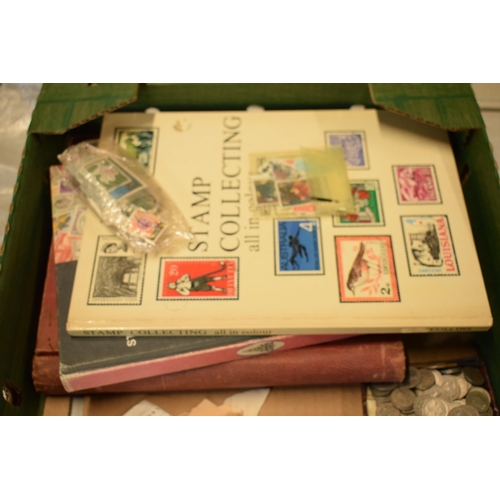 378 - A mixed collection of stamp albums, loose stamps and collecting books to include UK and internationa... 