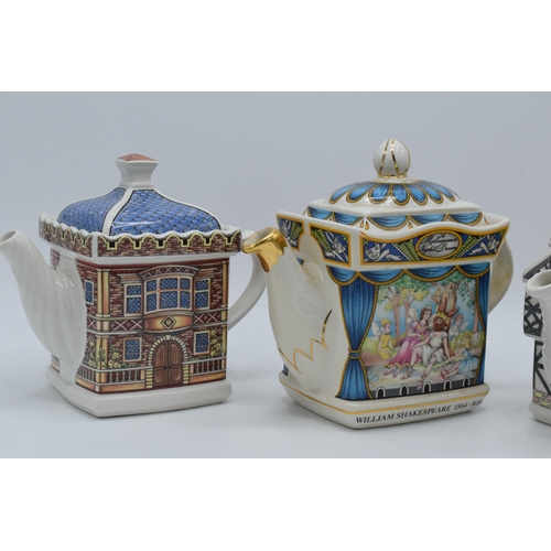 65C - A trio of teapots to include Sadler examples Tudor House, Midsummer Night's Dream and Elizabethan Ho... 