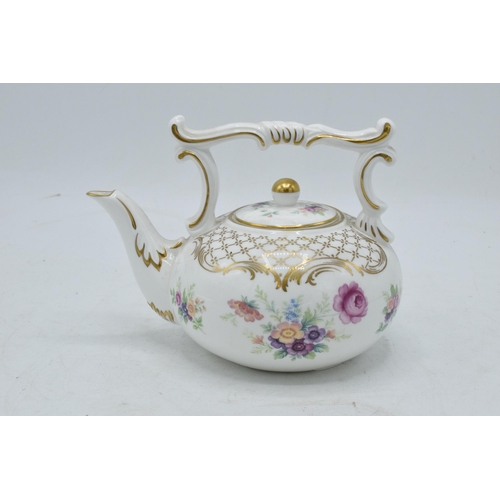 70 - Coalport limited edition teapot Gold Trellis & Floral Sprays. In good condition with no obvious dama... 