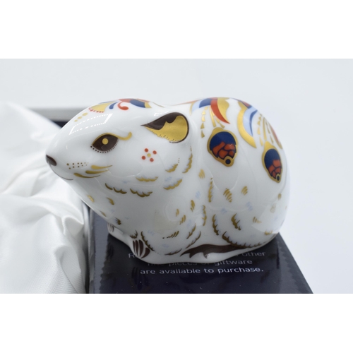 77 - Boxed Royal Crown Derby paperweight in the form of a Bank Vole. First quality with stopper. In good ... 