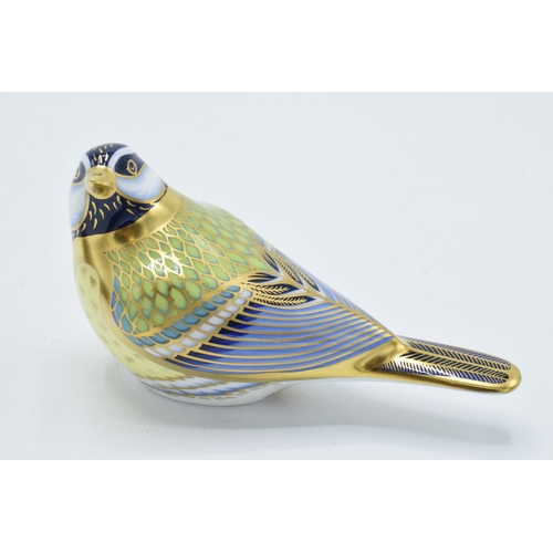 80 - Royal Crown Derby paperweight in the form of a Great Tit. First quality with stopper. In good condit... 