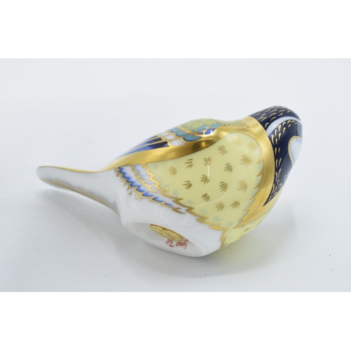 80 - Royal Crown Derby paperweight in the form of a Great Tit. First quality with stopper. In good condit... 