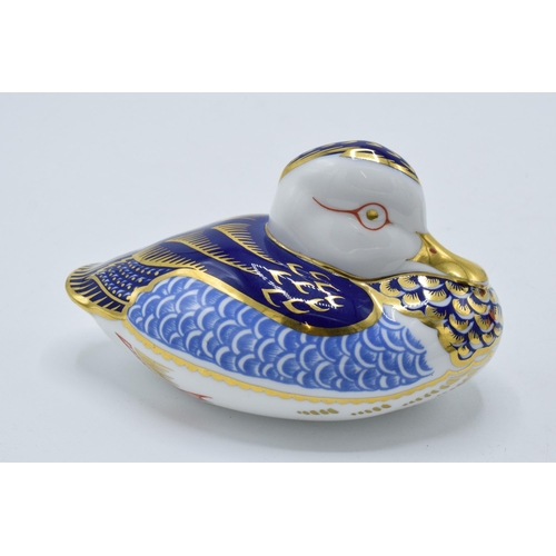 86 - Royal Crown Derby paperweight in the form of a Duck. First quality with ceramic stopper. In good con... 