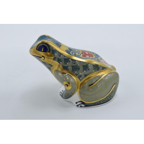 90 - Royal Crown Derby paperweight in the form of a Fountain Frog. First quality with stopper. In good co... 