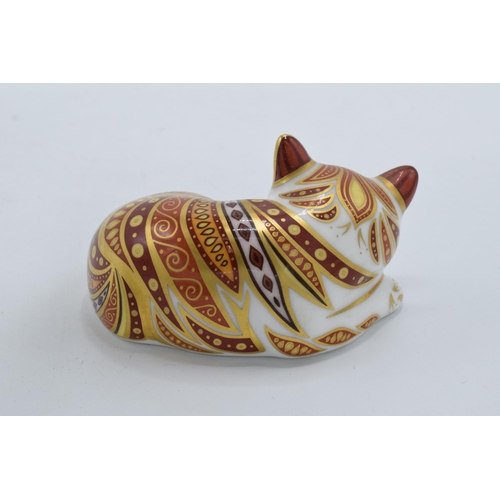 94 - Royal Crown Derby paperweight in the form of Marmelo the sleeping kitten, limited edition. First qua... 