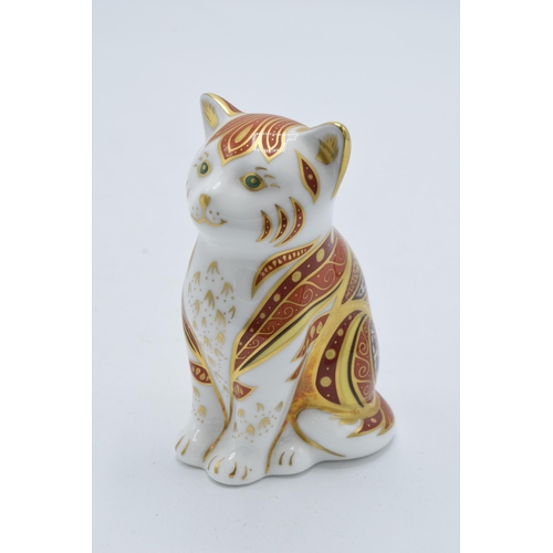 95 - Royal Crown Derby paperweight in the form of Marmalade the Cat, limited edition. First quality with ... 