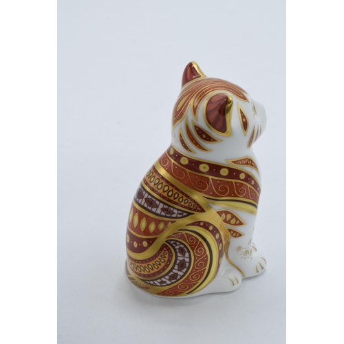 95 - Royal Crown Derby paperweight in the form of Marmalade the Cat, limited edition. First quality with ... 