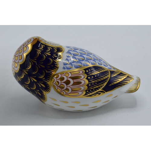 95A - Royal Crown Derby paperweight in the form of an owl. In good condition with no obvious damage or res... 