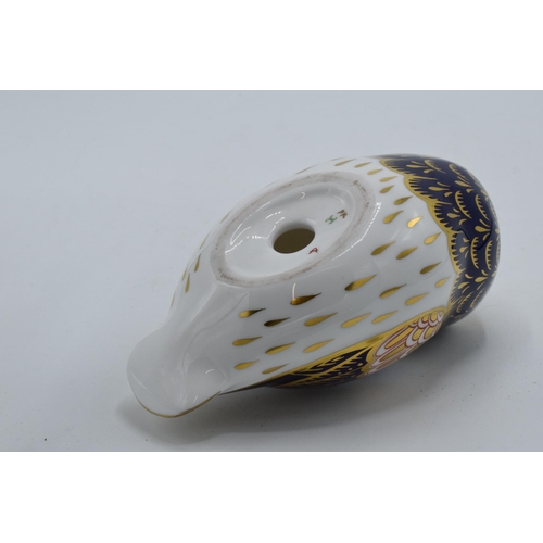 95A - Royal Crown Derby paperweight in the form of an owl. In good condition with no obvious damage or res... 