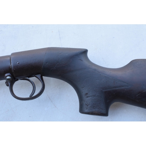 367 - BSA .177 under-lever air rifle with walnut stock and textured grip. Serial number present but illegi... 