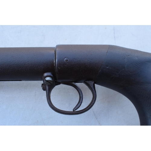 367 - BSA .177 under-lever air rifle with walnut stock and textured grip. Serial number present but illegi... 