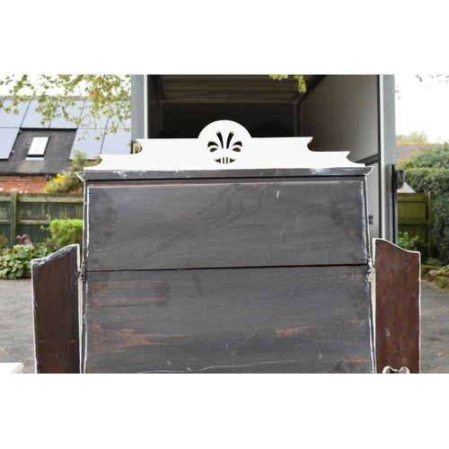 410 - An early 20th century wooden dressing table with swinging mirror and drawers. 100 x 52 x 173cm tall.... 