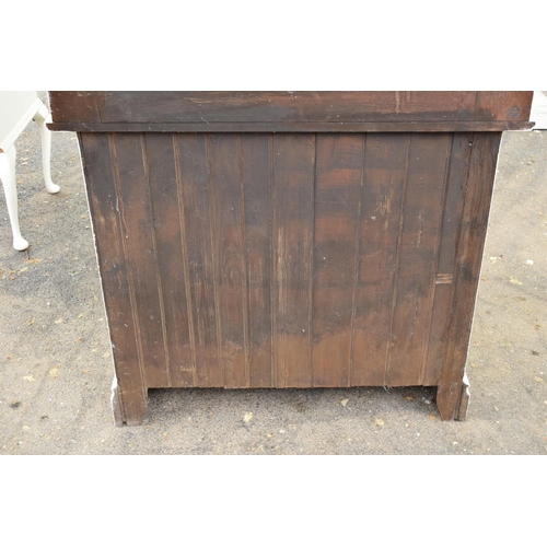 410 - An early 20th century wooden dressing table with swinging mirror and drawers. 100 x 52 x 173cm tall.... 