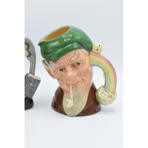 123 - A pair of boxed large Royal Doulton character jugs to include Leprechaun D6847 and Sir Thomas More D... 