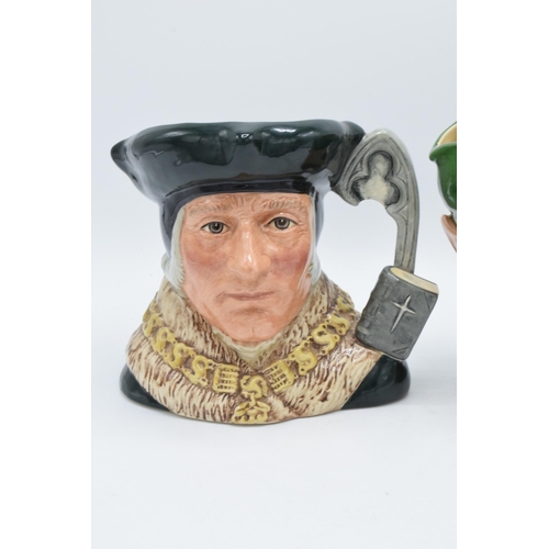 123 - A pair of boxed large Royal Doulton character jugs to include Leprechaun D6847 and Sir Thomas More D... 