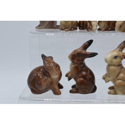 127 - A collection of Beswick animals to include rabbit families and two mice (10).