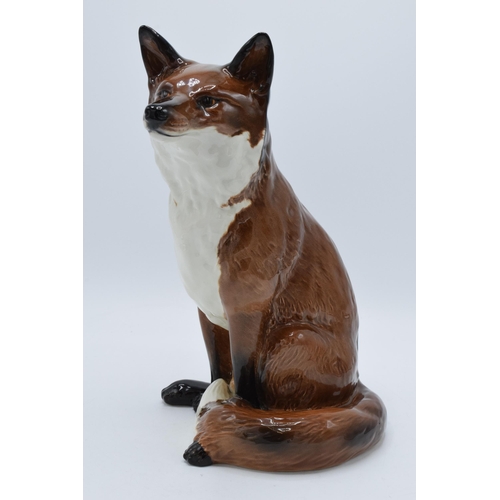 156 - Beswick Fireside Fox 2348, 31cm tall (restored).