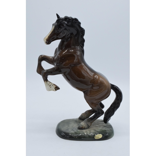 158 - Beswick rearing horse in brown colourway 1014