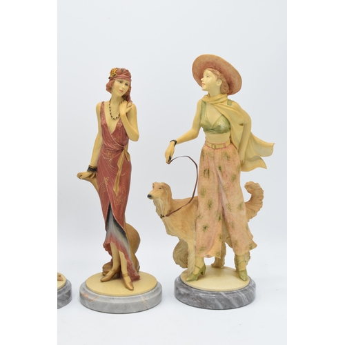 171 - A collection of Royal Doulton Classique figurines on marble bases to include Naomi CL3996, Stephanie... 