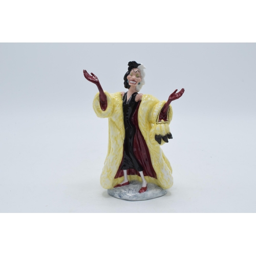 185 - Boxed Royal Doulton character figure Cruella De Vil DM1.