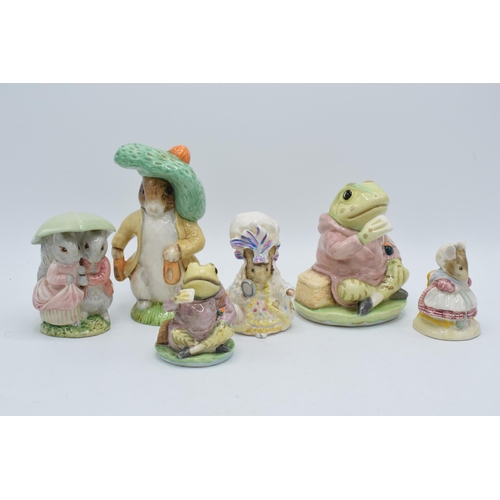 186 - Royal Albert Beatrix Potter figures to include Lady Mouse, The Old Woman who lived in a Shoe Knittin... 