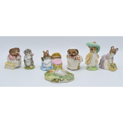 187 - Beswick Beatrix Potter figures to include Hunca Munca, Timmy Willie Sleeping, Miss Moppett, Mrs Tigg... 