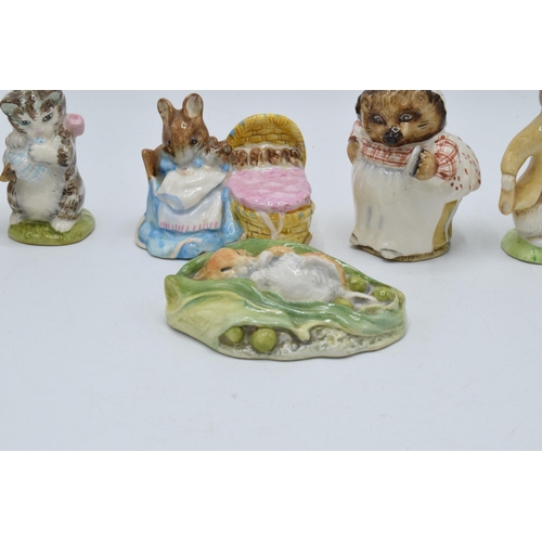 187 - Beswick Beatrix Potter figures to include Hunca Munca, Timmy Willie Sleeping, Miss Moppett, Mrs Tigg... 