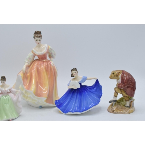 192 - Royal Doulton figures to include Fair Lady HN2835, Elaine HN3214, Sara HN3219, Karen HN3270 and Roya... 