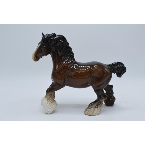 193 - Beswick brown gloss cantering shire 975