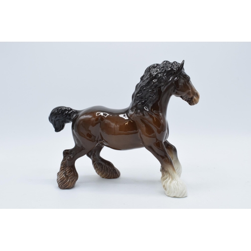 193 - Beswick brown gloss cantering shire 975