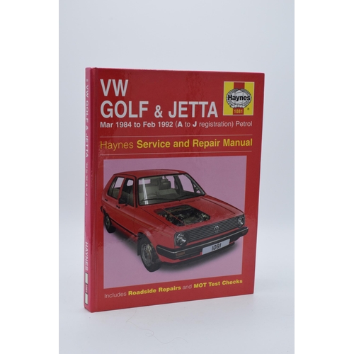 201 - Hardback book: Haynes Service and Repair Manual VW Golf and Jetta Mar 1984- Feb 1992.