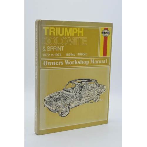 204 - Hardback book: Haynes Owners Workshop Manual Triumph Dolomite & Sprint 1972-1974 1854cc and 1998cc.