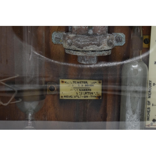 209 - An early 20th century steam turbine Kenotometer by Brady and Martin Ltd of Newcastle Upon Tyne in wo... 