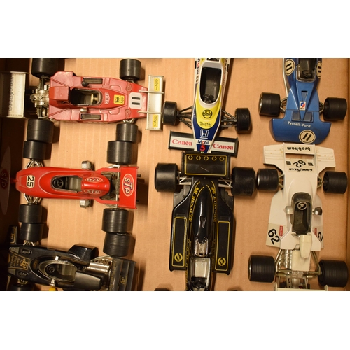 211 - A collection of Polistil and Burango Formula 1 car models to include Ferrari B3, Tyrell F1, Lotus 97... 