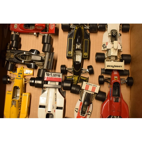 211 - A collection of Polistil and Burango Formula 1 car models to include Ferrari B3, Tyrell F1, Lotus 97... 