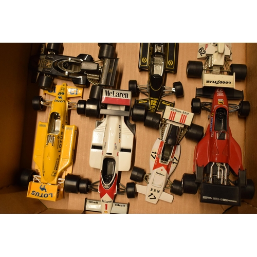 211 - A collection of Polistil and Burango Formula 1 car models to include Ferrari B3, Tyrell F1, Lotus 97... 