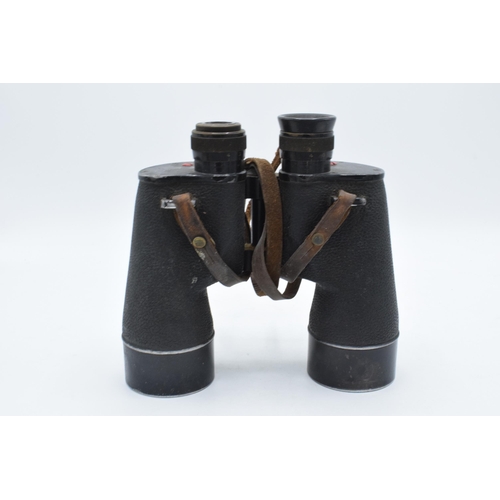 245A - A pair of Second World War Period REL Canada 7x50 military issue binoculars marked 1944 in leather c... 