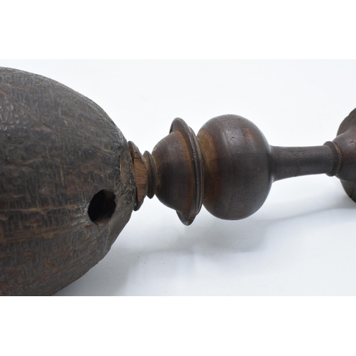 264 - An interesting and unusual pipe of ethnic appearance and unknown origin, 38cm wide.