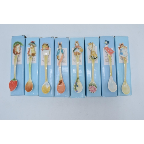 272 - A collection of Border Fine Arts Studio The World of Beatrix Potter ceramic spoons with different ch... 