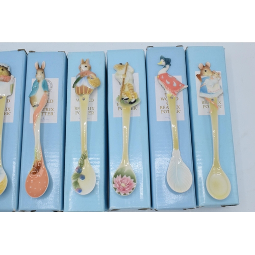 272 - A collection of Border Fine Arts Studio The World of Beatrix Potter ceramic spoons with different ch... 