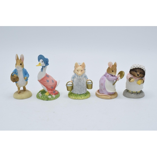 276 - A collection of Border Fine Arts Studio Friends of Peter Rabbit Club figures to include Hunca Munca ... 