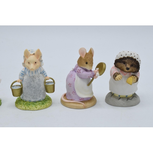 276 - A collection of Border Fine Arts Studio Friends of Peter Rabbit Club figures to include Hunca Munca ... 