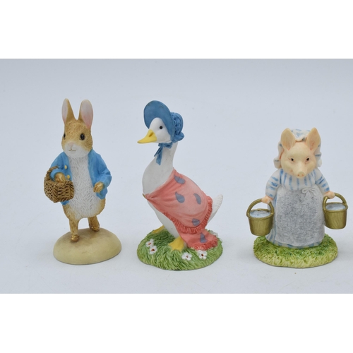 276 - A collection of Border Fine Arts Studio Friends of Peter Rabbit Club figures to include Hunca Munca ... 