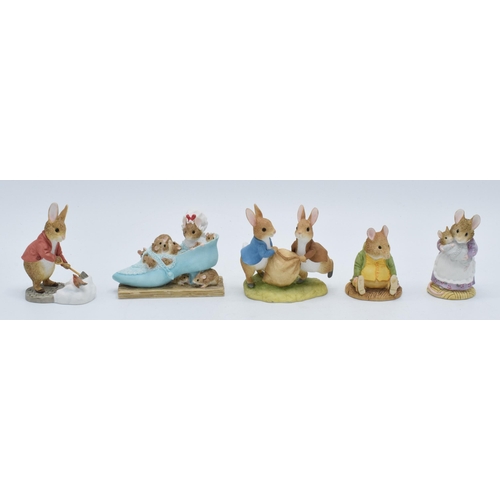 277 - A collection of Border Fine Arts Studio World of Beatrix Potter figures to include Hunca Munca & Bab... 