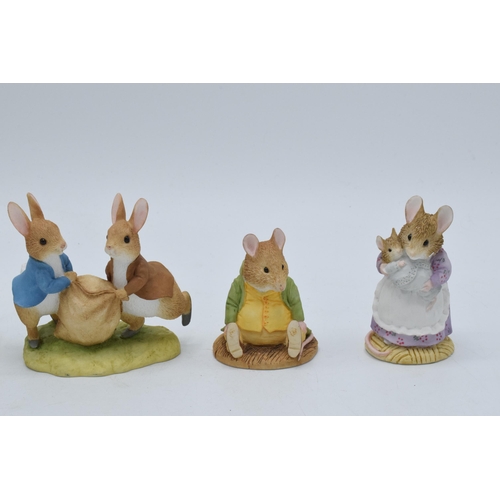 277 - A collection of Border Fine Arts Studio World of Beatrix Potter figures to include Hunca Munca & Bab... 